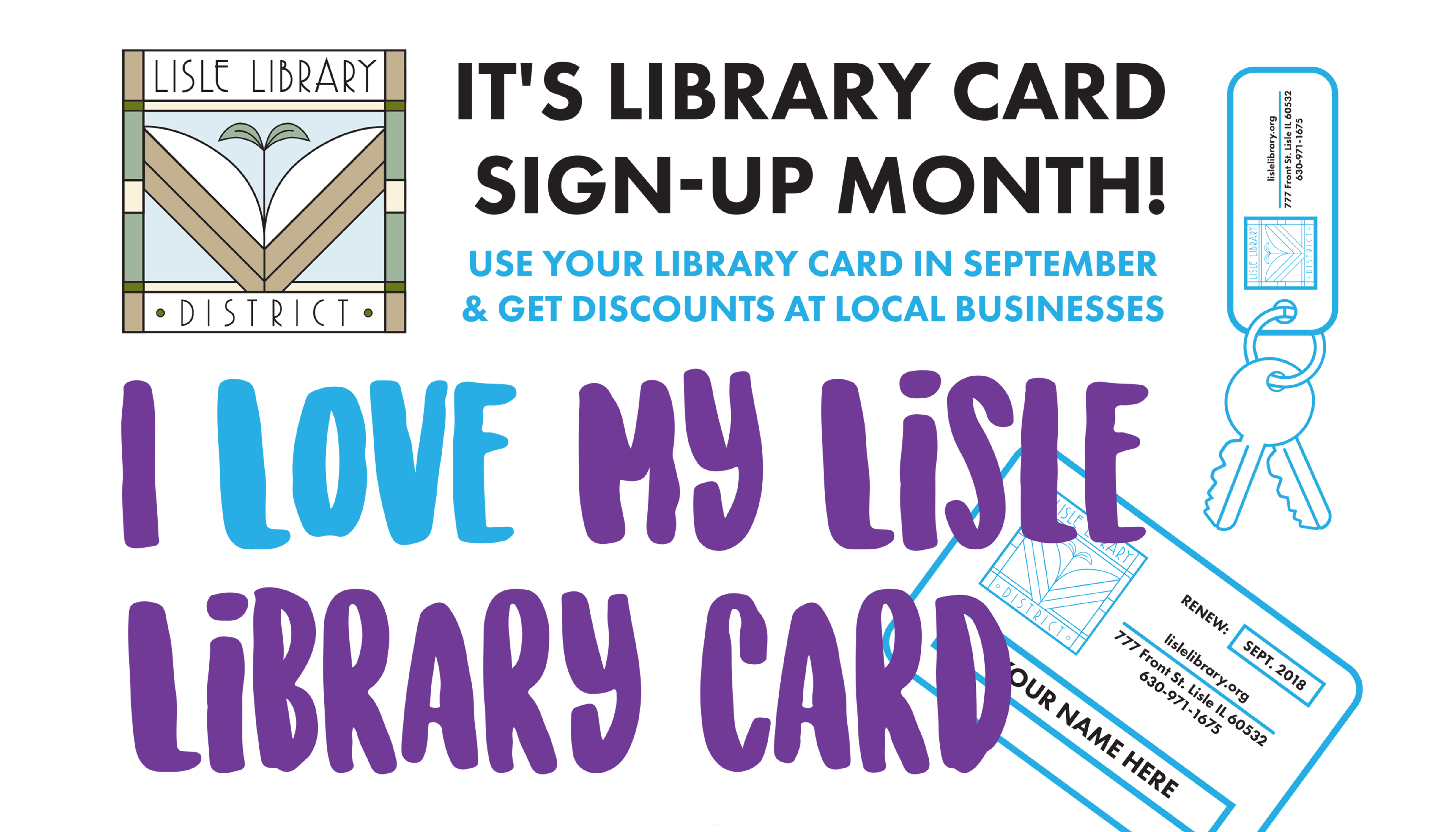 Lisle Library Card - Printable Cards