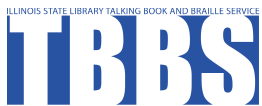 TBBS, Talking Book and Braille Service logo.