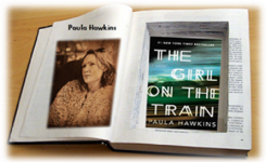 Paula Hawkins with Girl on the Train cover