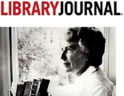 Picture of Mary Stewart and Library Journal logo from Library Journal
